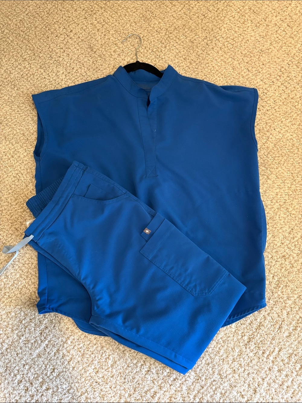 Royal Blue Two-Piece Tunic Top and pant